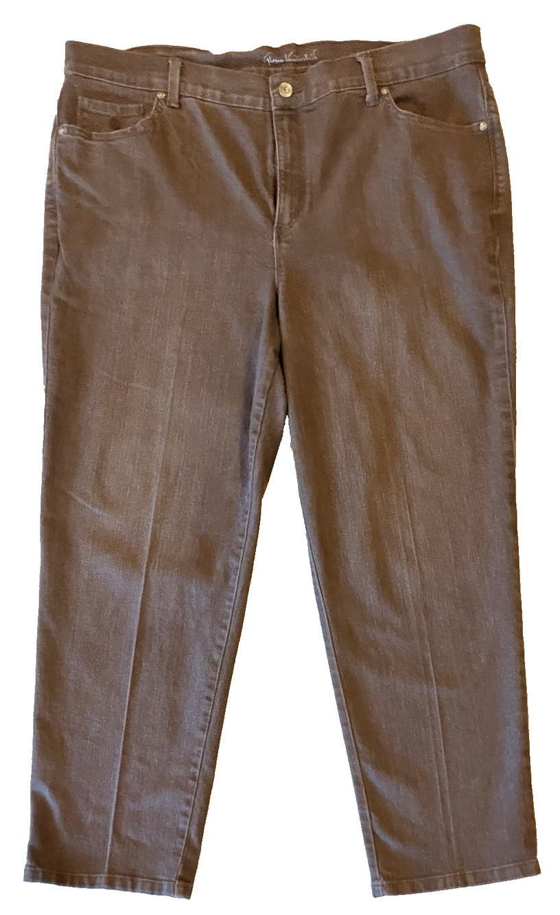 Gloria Vanderbilt Amanda Slimming Effect Womens 18W Brown Stretch Jeans